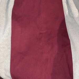 Express Wine Red Pencil Skirt